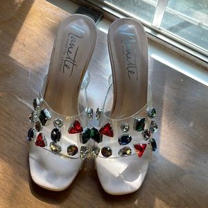 Nanette Lepore rhinestone heels